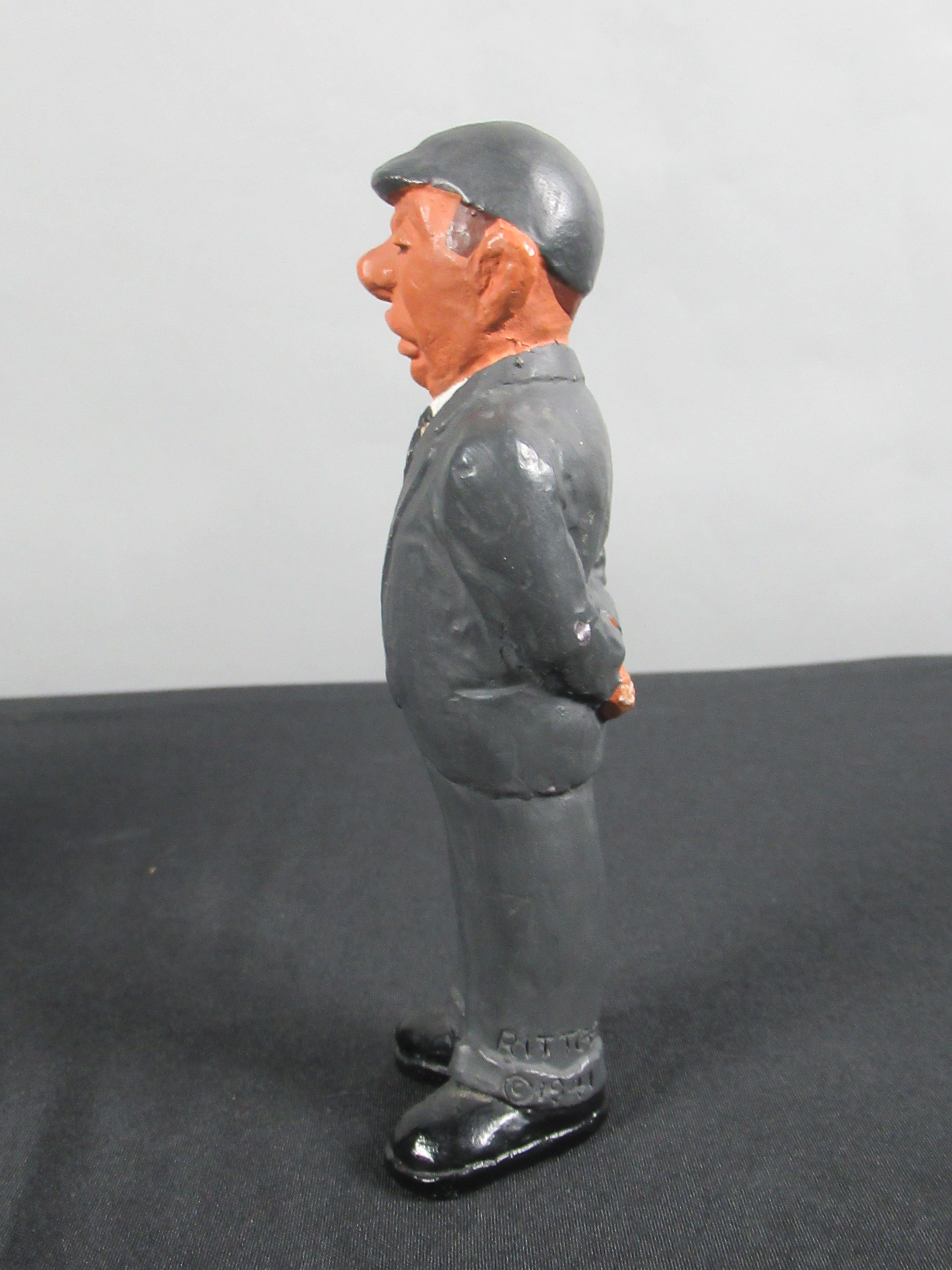 VINTAGE Baseball Umpire & Batter Figure Set - L. L. Rittgers (c. 1940s) Collectible Sport Chalkware Statuettes
